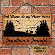 Personalized Camping Away From Home Customized Wood Rectangle Sign