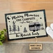 Personalized Camping One Campsite Customized Doormat