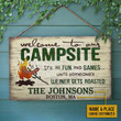 Personalized Camping Weiner Gets Roasted Customized Wood Rectangle Sign