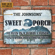 Personalized Lakes Porch By The Lake Customized Classic Metal Signs