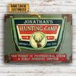 Personalized Deer Hunting Camp Customized Classic Metal Signs