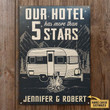 Personalized Camping Five Star Customized Classic Metal Signs