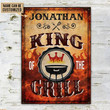 Personalized BBQ King Grill Customized Classic Metal Signs