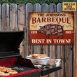 Personalized BBQ Best In Town Customized Classic Metal Signs