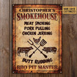 Personalized Grilling Pit Master Customized Classic Metal Signs