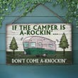 Camping A Rockin Customized Wood Rectangle Sign