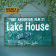 Personalized Lake House Big Pine Lake Customized Wood Rectangle Sign