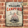 Personalized Camping Campfire Get Toasted Customized Classic Metal Signs