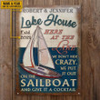 Personalized Sailboat Lake House Crazy Customized Classic Metal Signs
