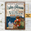Personalized Fishing Lake Crazy Customized Classic Metal Signs