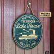 Personalized Pontoon Welcome Lake House Customized Wood Circle Sign