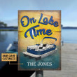 Personalized Pontoon On Lake Time Customized Classic Metal Signs