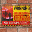 Lake Warning No Trespassing Customized Classic Metal Signs
