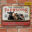 Personalized Cattle Farmhouse A Little Bit Of Customized Classic Metal Signs