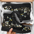 Bee Flowers Black Classic Boots