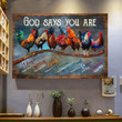 Chicken Canvas Wall Art God Says You Are Unique