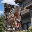 Jesus Christian Eagle Warrior Flag One Nation Under God