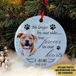 Personalized Memorial Gift Dog Circle Ornament No Longer By Our Side