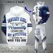 Personalized Lion 3D Hoodie & Long Pants January Girl Make No Mistake My Personality PAN3DSET0148