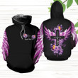 Christian Wings Flowers 3D Hoodie Faith PAN3HD0074