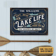 Personalized Lake Life Unsalted Customized Classic Metal Signs