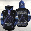 Personalized Wolf January 3D Hoodie And Long Pants I Am A January Guy PAN3DSET0145
