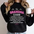 The Grandma Code Mother's Day Tshirt