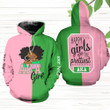 Personalized AKA Girl Happy Girls Are The Prettiest 3D Hoodie PAN3HD0039