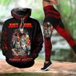 Just A Girl Who Loves Horror Movies Hallowen Combo 3D Hoodie And Legging Set PAN3DSET0198