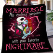 Personalized Jack And Sally The Nightmare Before Christmas Fleece Blanket