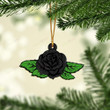 Black Rose Mica Ornament
