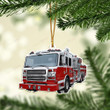 Firefighter Truck Mica Ornament