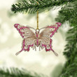 Love Butterfly Christmas Mica Ornament