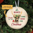 Personalized All Hearts Come Home Deer Ornament