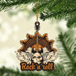 Love Rock Music Christmas Mica Ornament