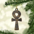 Love Ankh Christmas Mica Ornament