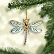 Love Dragonfly Christmas Mica Ornament