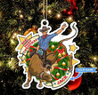 Bull Riding Man Personalized Ornament