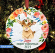 Merry Christmas-Goat Personalized Ornament