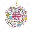 LGBT Happy Holigays V2 Ornament