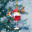 Wine Christmas Lights Shape Ornament PANORN0050