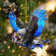 Eagle Back The Blue Shape Ornament