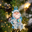 White Tiger Blue Santa Shape Ornament