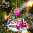 Breast Cancer Pink Truck Shape Ornament PANORN0061