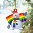 Lgbt Snowman Shape Ornament