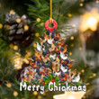 Merry Chickmas Shape Ornament
