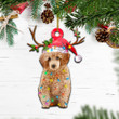 Poodles Christmas Lights Shape Ornament PANORPG0013