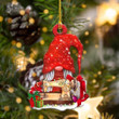 Sewing Gnomies Christmas Shape Ornament
