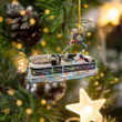 Pontoon Boat Christmas Lights Shape Ornament PANORN0001