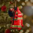Personalized Red Firefighter Christmas Ornament